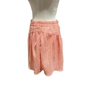 🎉 SALE Shyanne Gingham Checkered Skirt In Orange